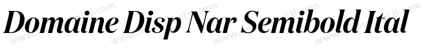 Domaine Disp Nar Semibold Italic字体转换